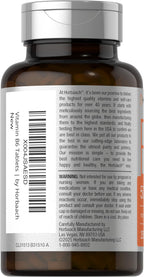 Back side of Horbäach B6 Vitamin bottle with ingredients list