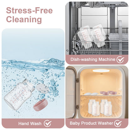 Afontoto breastmilk collection bottles organized for freezer storage