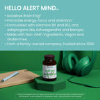 Label detail of Himalaya Hello Alert Mind showing key ingredients
