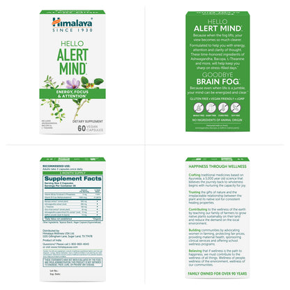 Detailed ingredient list for Himalaya Hello Alert Mind