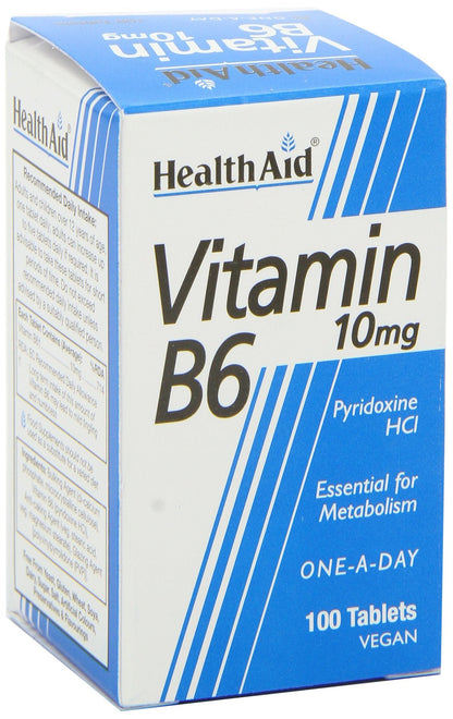 Vegan Vitamin B6 Pyridoxine HCl 10mg tablets for immune system benefits