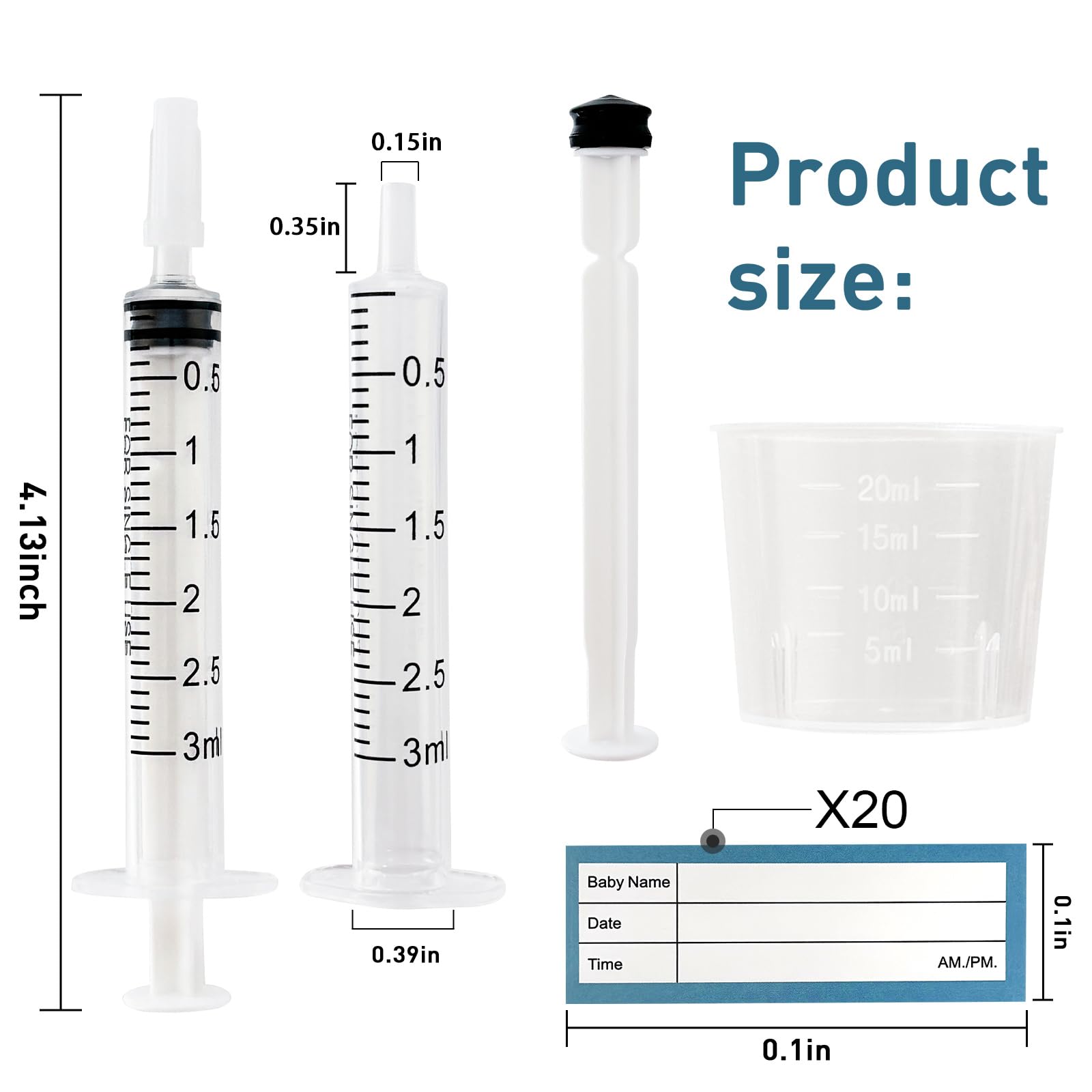 Close up of 3ml sterile syringe for colostrum collection