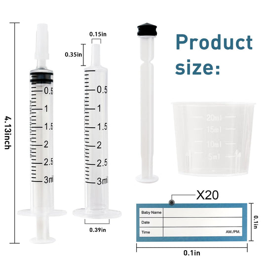 Close up of 3ml sterile syringe for colostrum collection