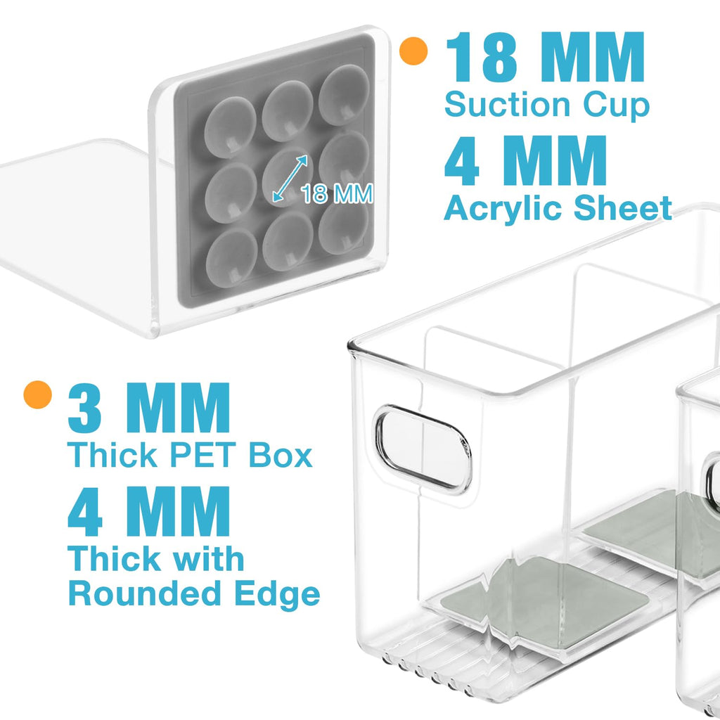 Side profile of durable BPA-free milk storage bins