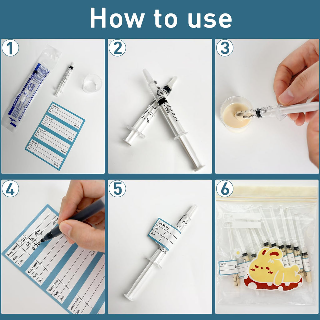 Full contents of Isopen 50 piece colostrum collector kit