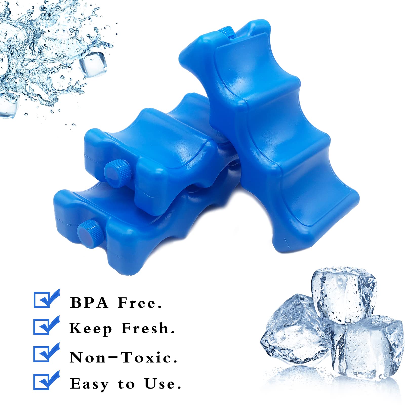 Panxxsen contoured ice packs inside cooler bag