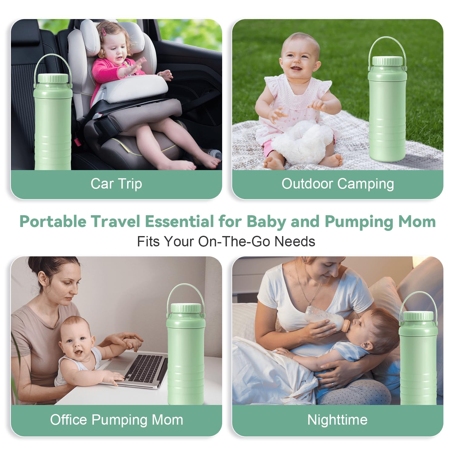 Nursing mom using Lazyshine breast milk cooler during travel