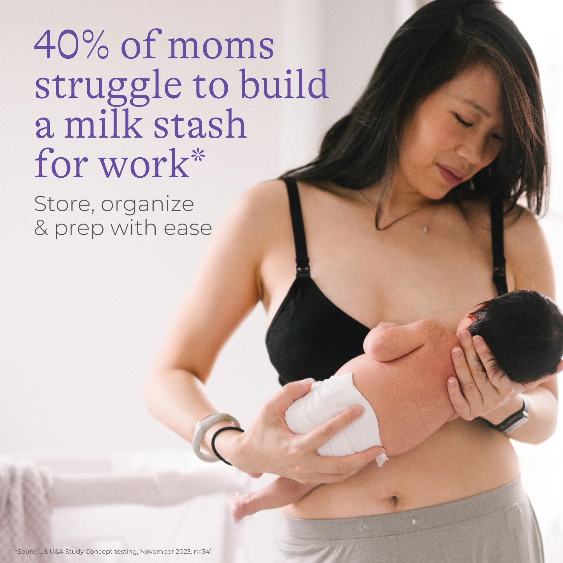 Packaging of Lansinoh Breastmilk Storage Container with Quick-Freeze Tray
