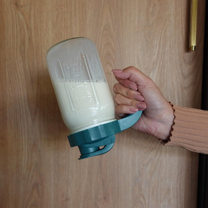 Lifestyle shot of Willow glass pitcher in refrigerator