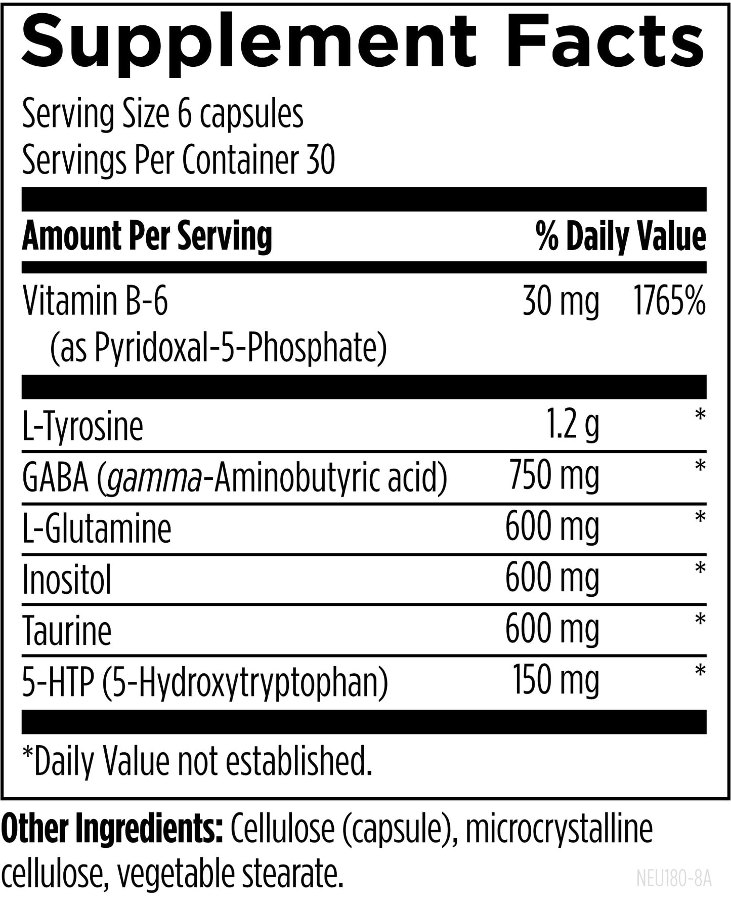 Designs for Health Neurolink vegetarian capsules bottle showcasing brain health benefits