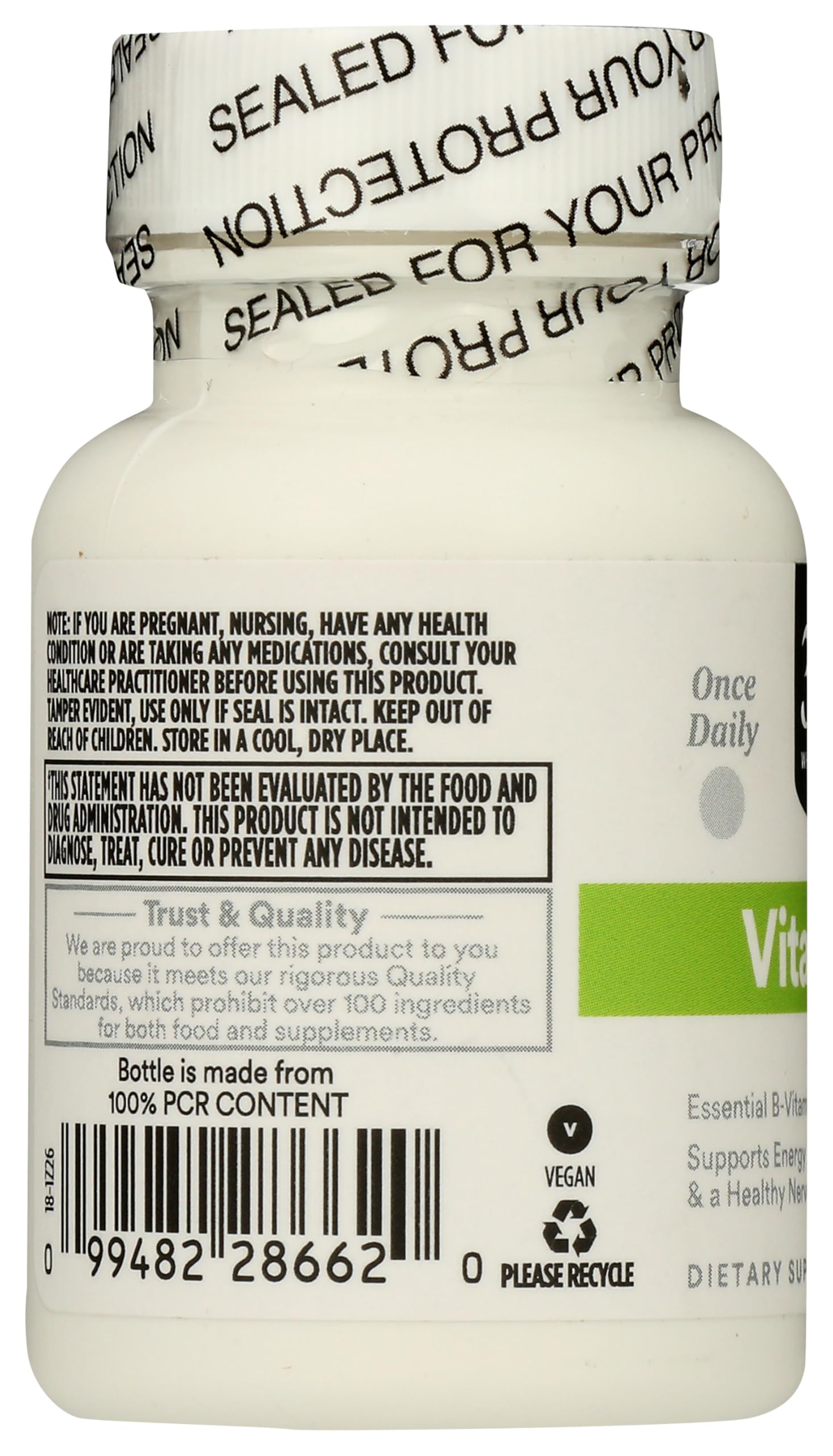 365 by Whole Foods Market Vitamin B6 supplement bottle label