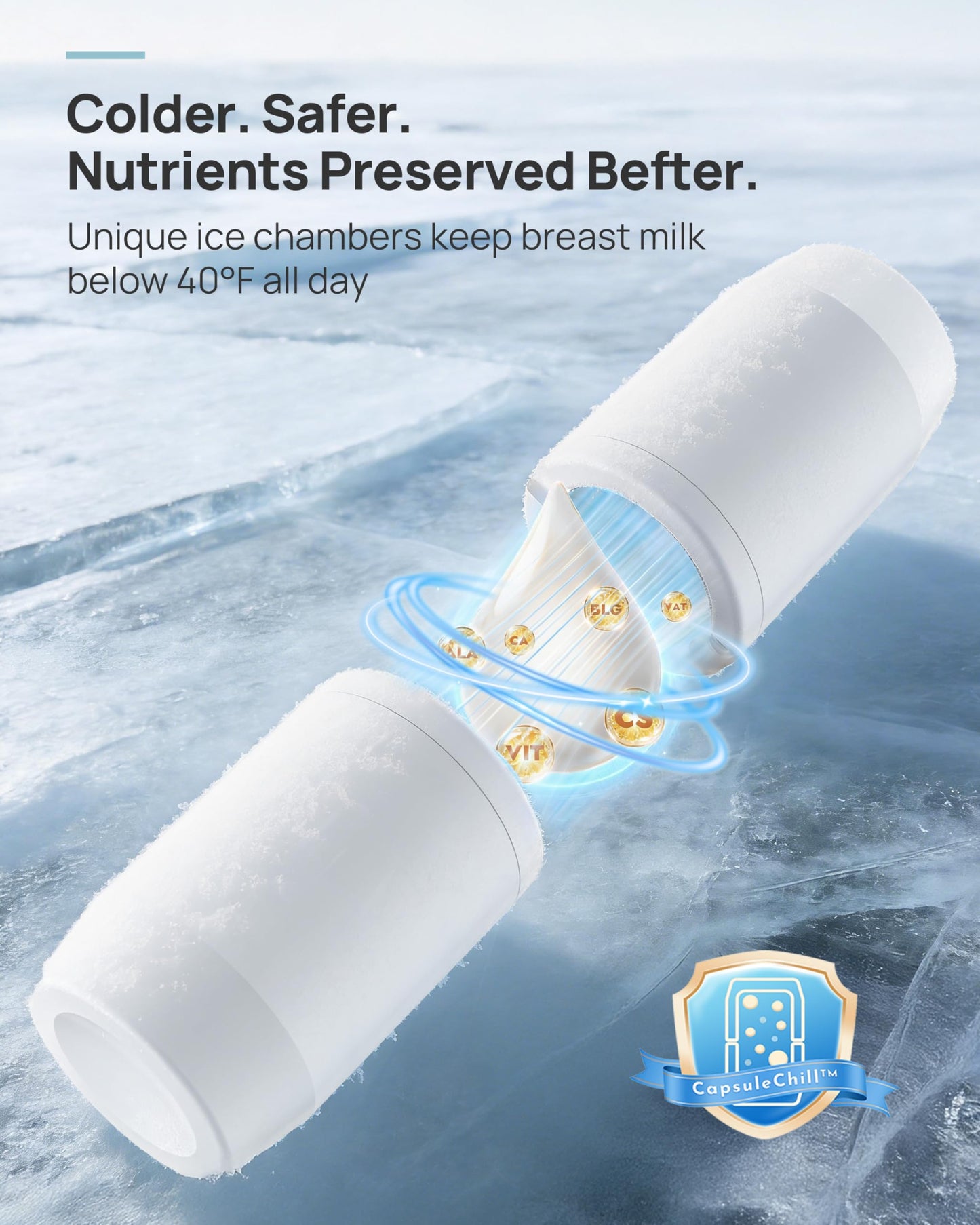 Open view of Papablic CapsuleChill showing internal ice chamber design