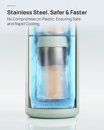 Papablic 20 fluid ounce portable milk cooler for travel and work