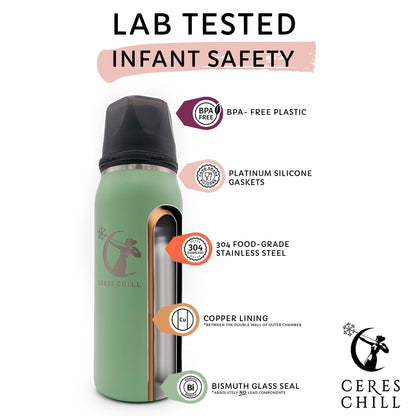 Ceres Chill breast milk storage container showing inner chamber