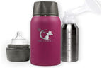 Ceres Chill breastmilk chiller connected to a breast pump