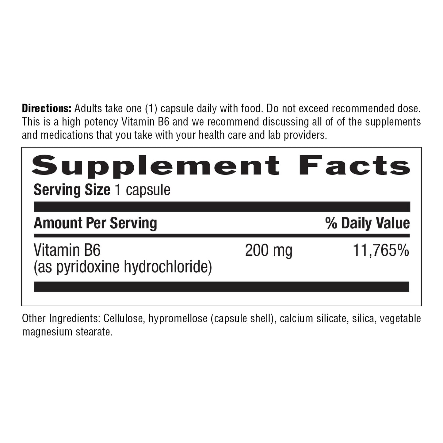 Country Life Vitamin B6 90 vegan capsules premium dietary supplement bottle side view