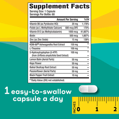 Calmable vegan stress relief supplement 60 capsules