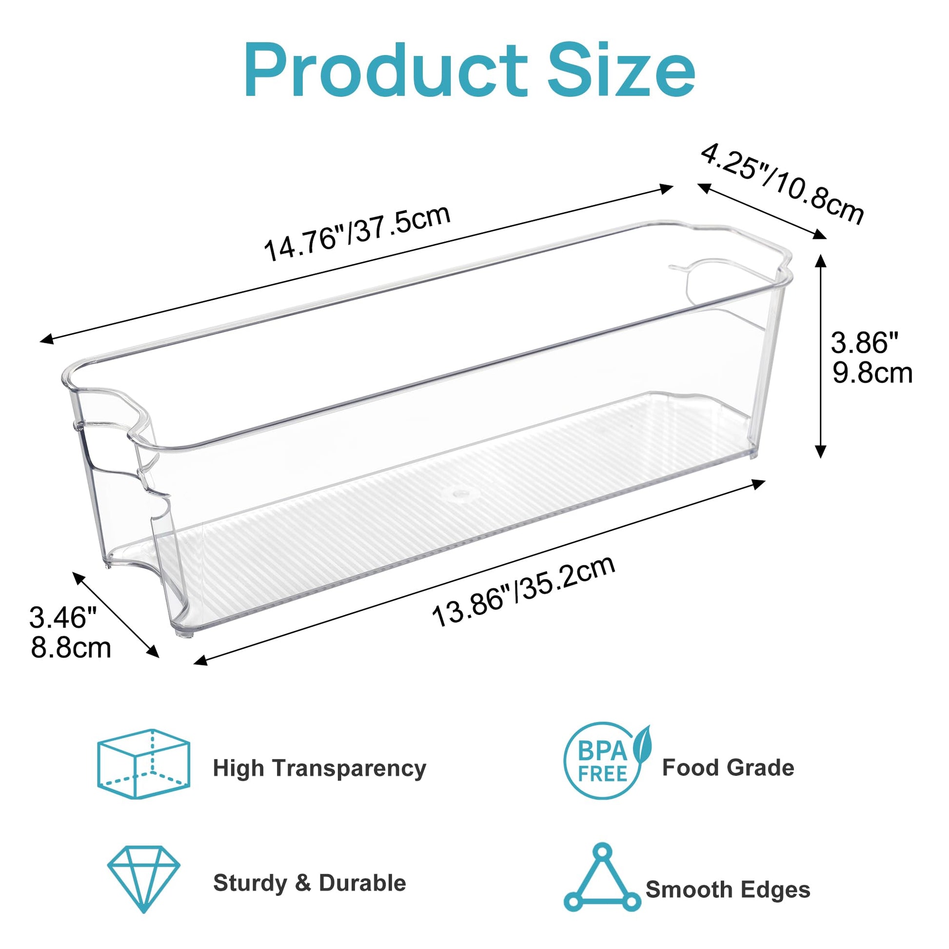 Vtopmart clear freezer organizer bins for breast milk bags