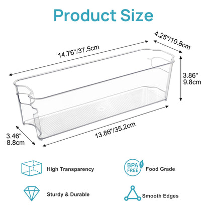 Vtopmart clear freezer organizer bins for breast milk bags