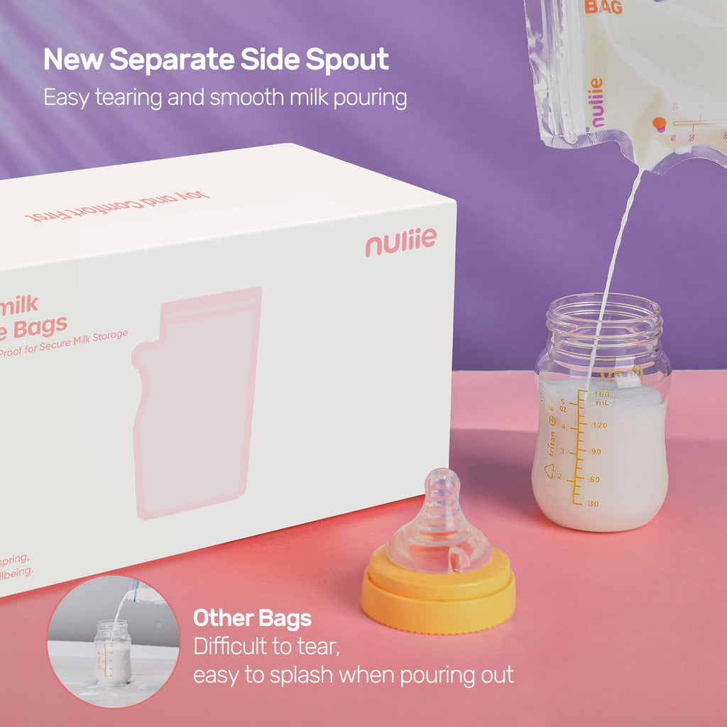 Nuliie freezer bags showing self-standing base