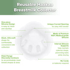 Haakaa leak-proof milk collector with cleaning brush included