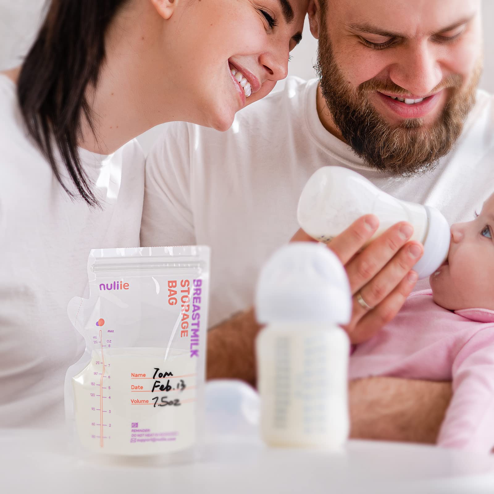Nuliie breastmilk bags 8 fluid ounce capacity view