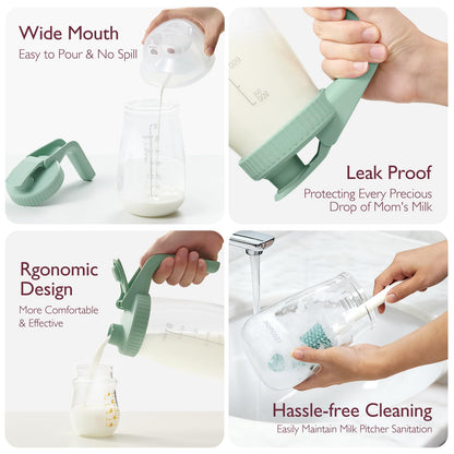 Ergonomic handle of Momcozy milk storage container