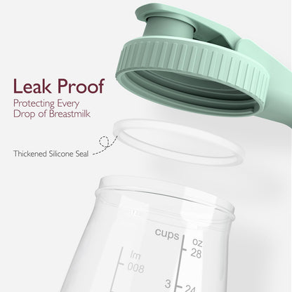 Momcozy pitcher showing Ounce and Cup volume markers