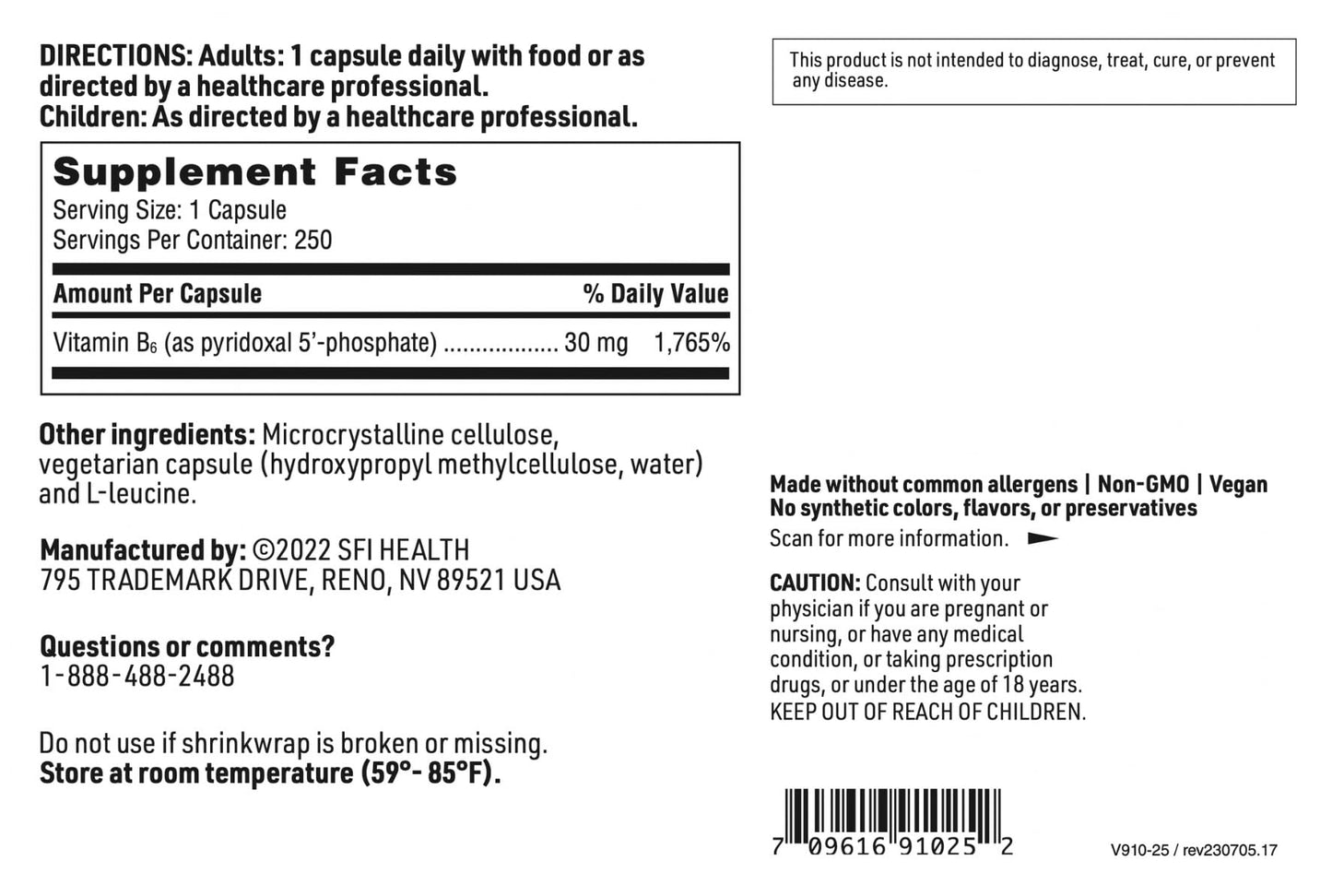 Authentic USA imported Klaire Labs P5P premium wellness supplement