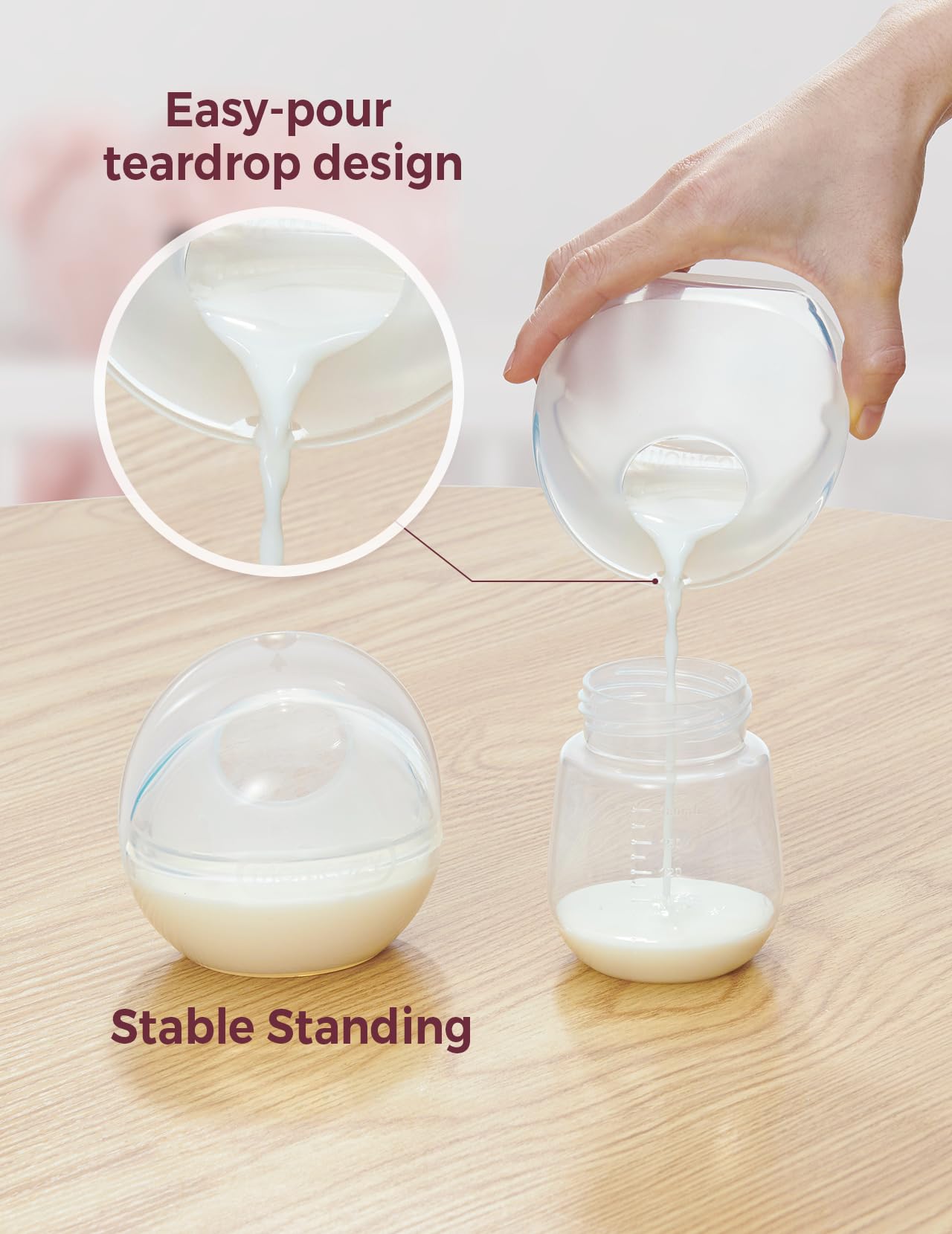 Soft silicone flange detail of Momcozy milk catcher