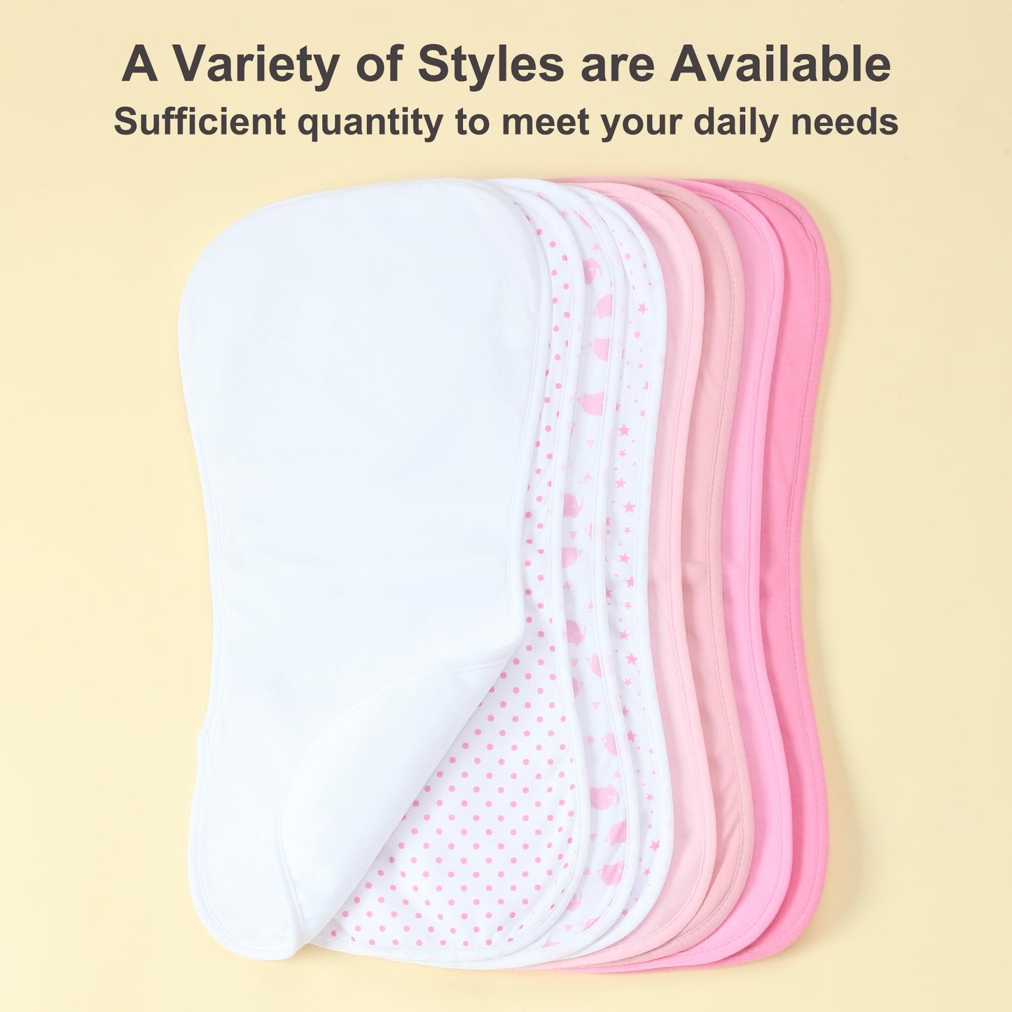 KMGDM extra soft infant towel being used to protect clothing from milk spit up