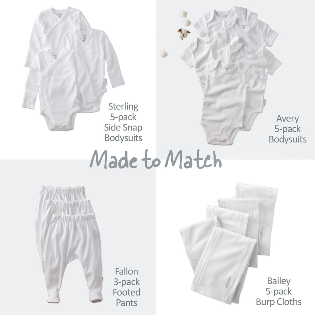 Full size view of the one size baby feeding cloth providing ample shoulder coverage.