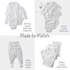 Full size view of the one size baby feeding cloth providing ample shoulder coverage.