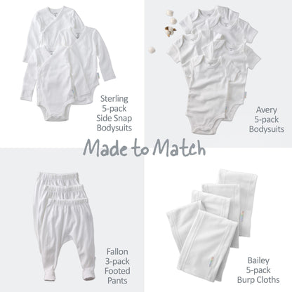 Full size view of the one size baby feeding cloth providing ample shoulder coverage.