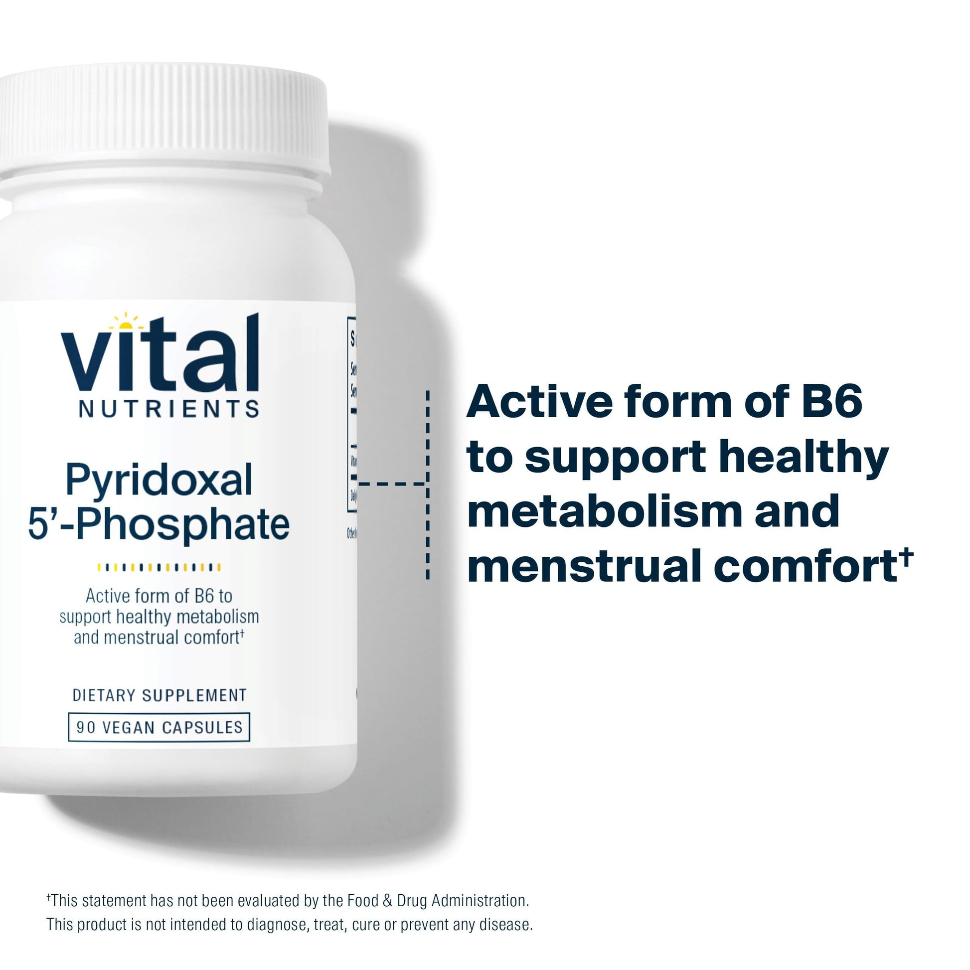 Vital Nutrients P5P 50 mg hypoallergenic capsules for nerve health and mood balance