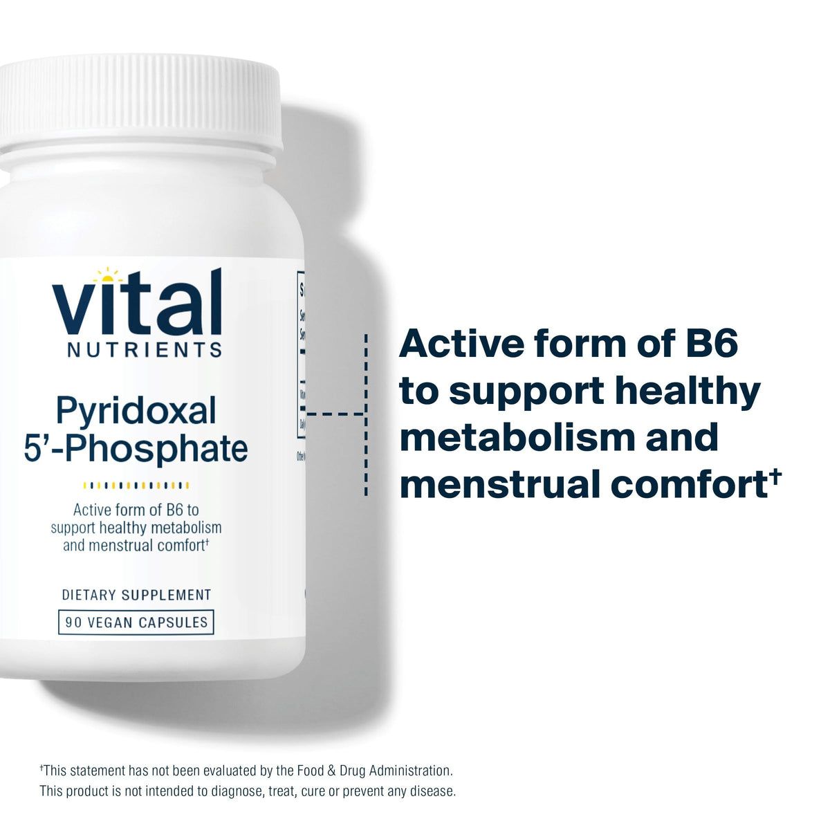 Vital Nutrients P5P 50 mg hypoallergenic capsules for nerve health and mood balance