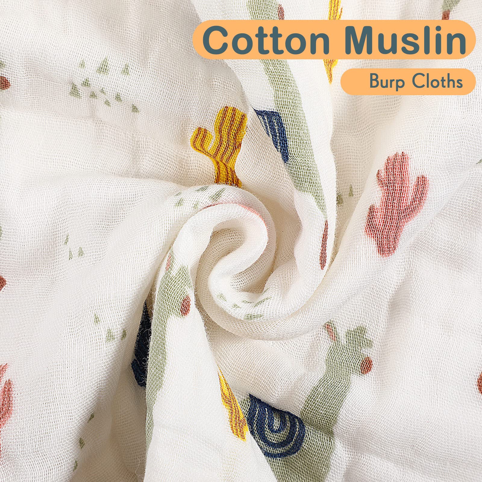 Extra large 20 by 10 inch muslin burp cloth