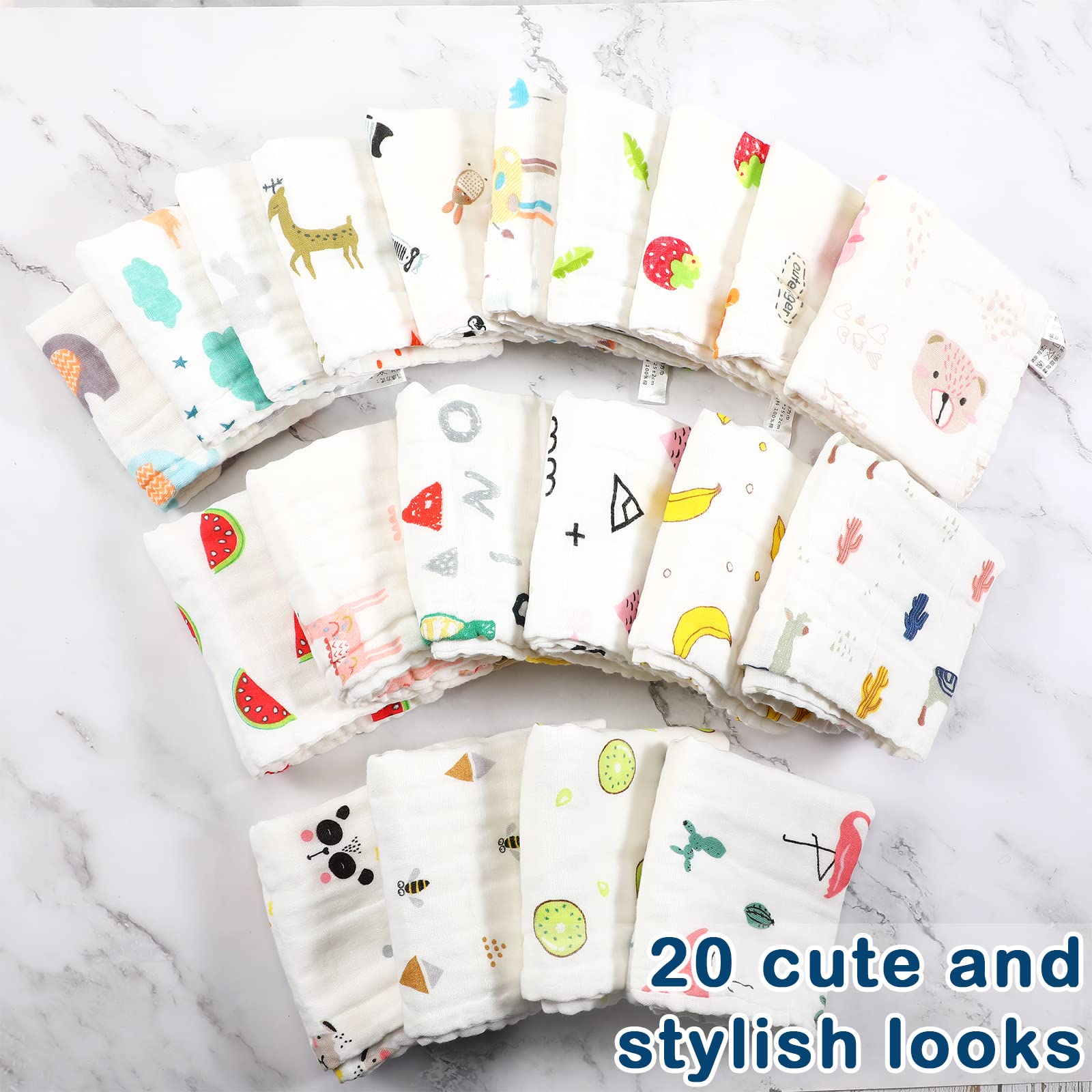 Small 10 by 10 inch cotton baby face towel