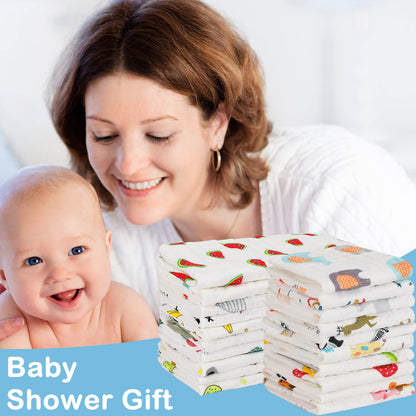 Baby care muslin cloth set in packaging