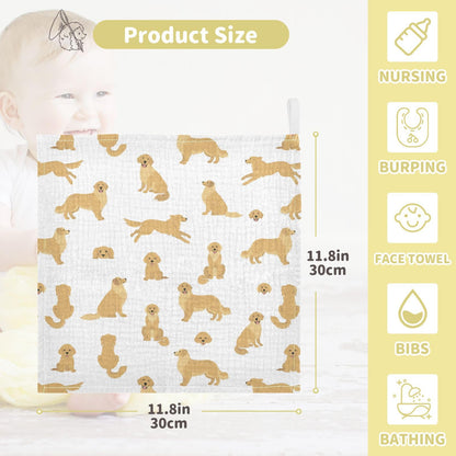 Baby using vvfelixl cotton washcloth for bath time