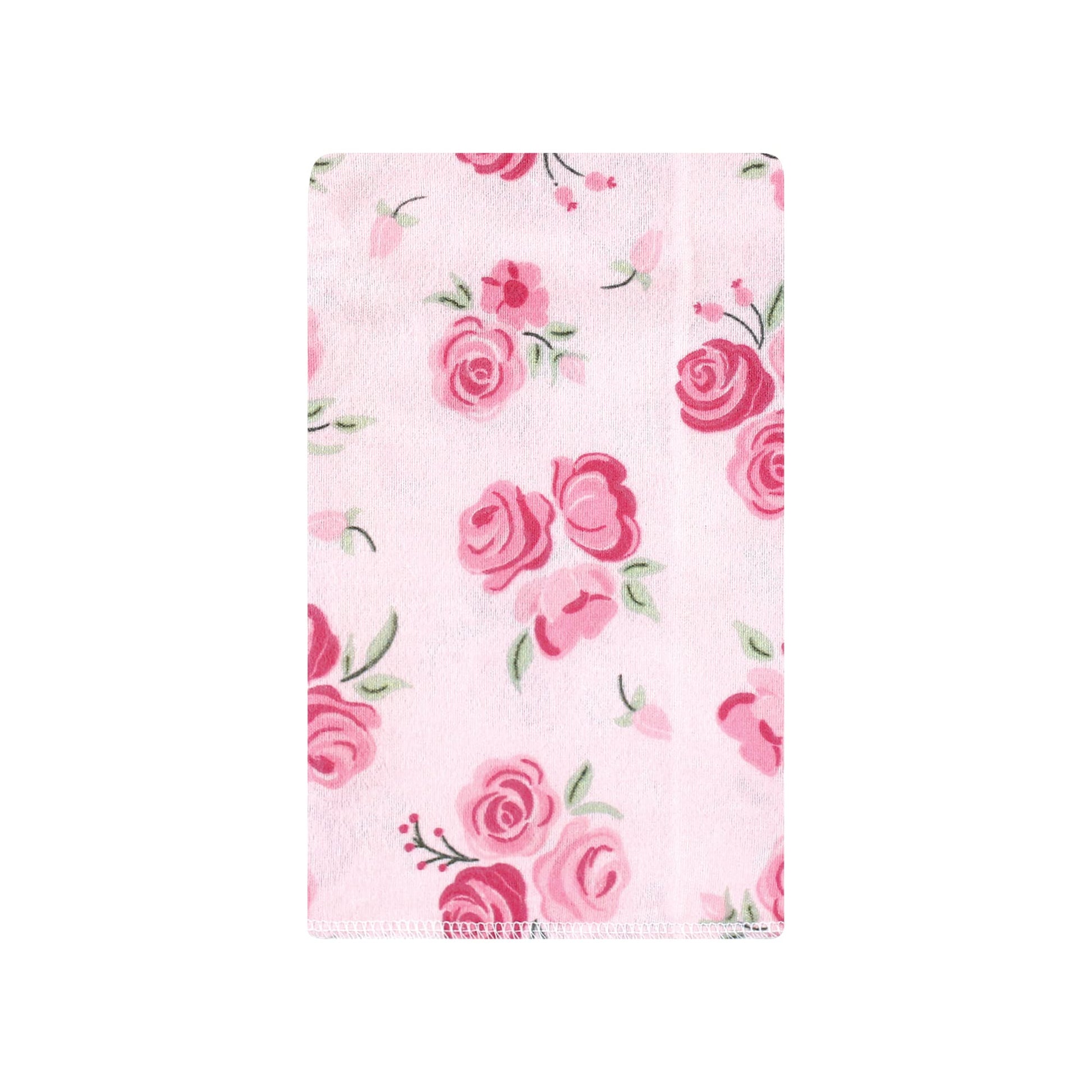 Folded multi layer cotton polyester baby burp cloths in Rosy Bloom design assortment