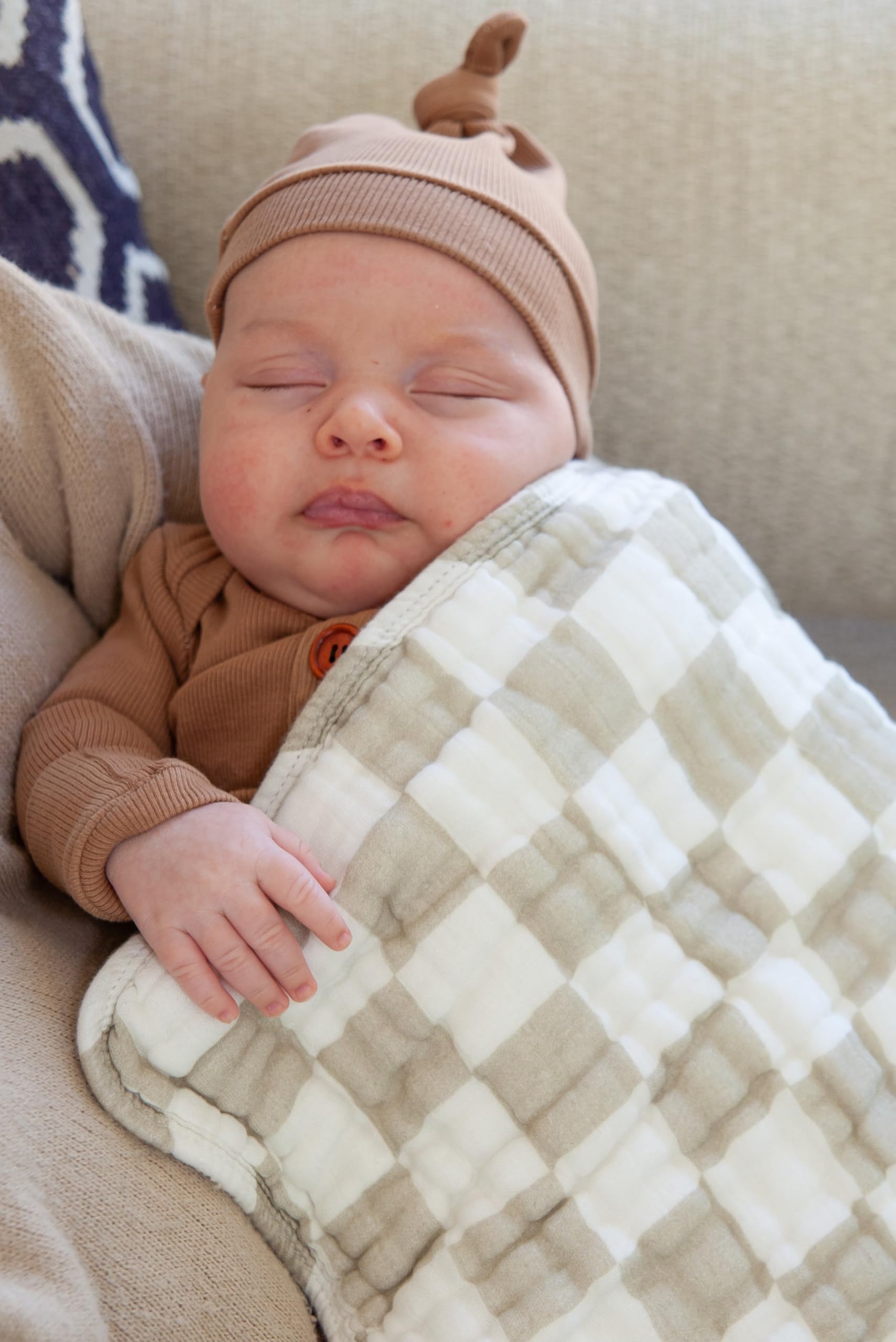 Gender neutral baby burp cloths in neutral colors