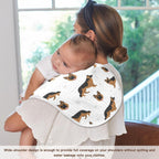 Baby using YYZZH German Shepherd dog print burp cloth