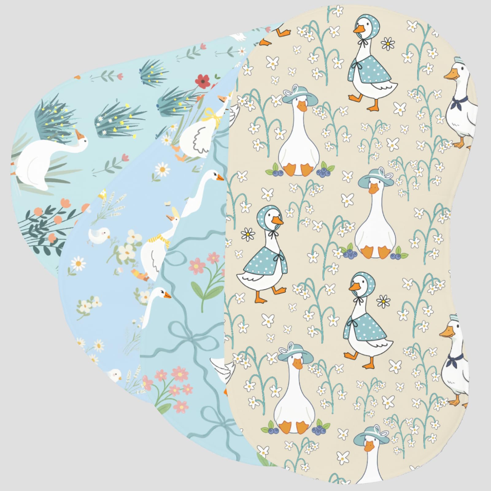 Close up view of the breathable cotton gauze texture on the Wauprant newborn burping cloth set.
