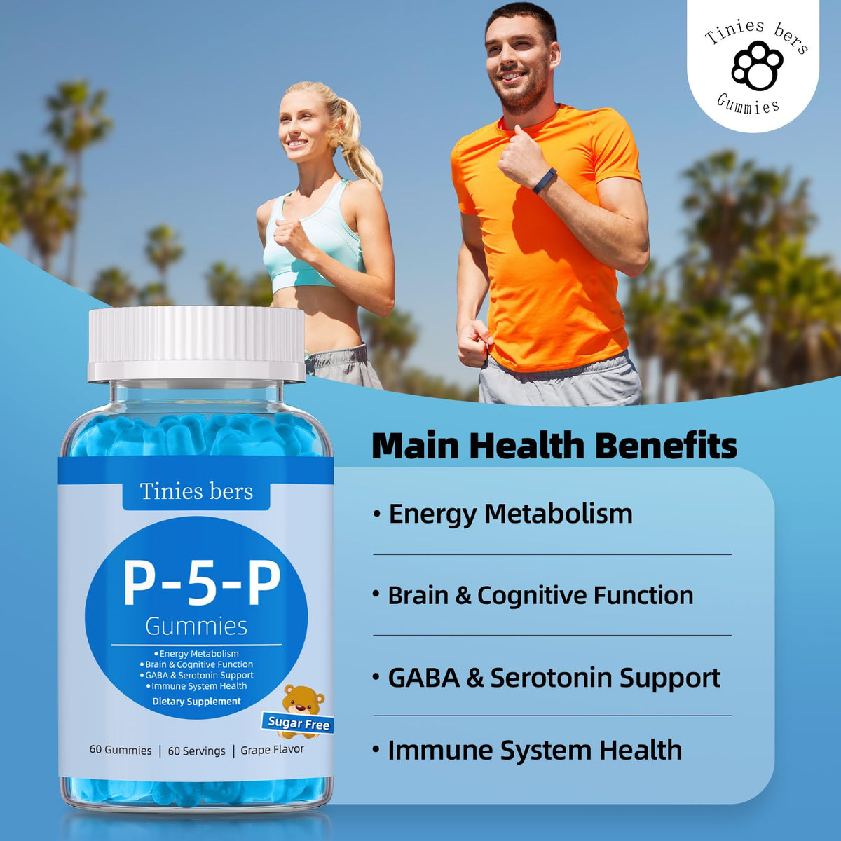 Tinies Bers P5P supplement label details and nutrition facts