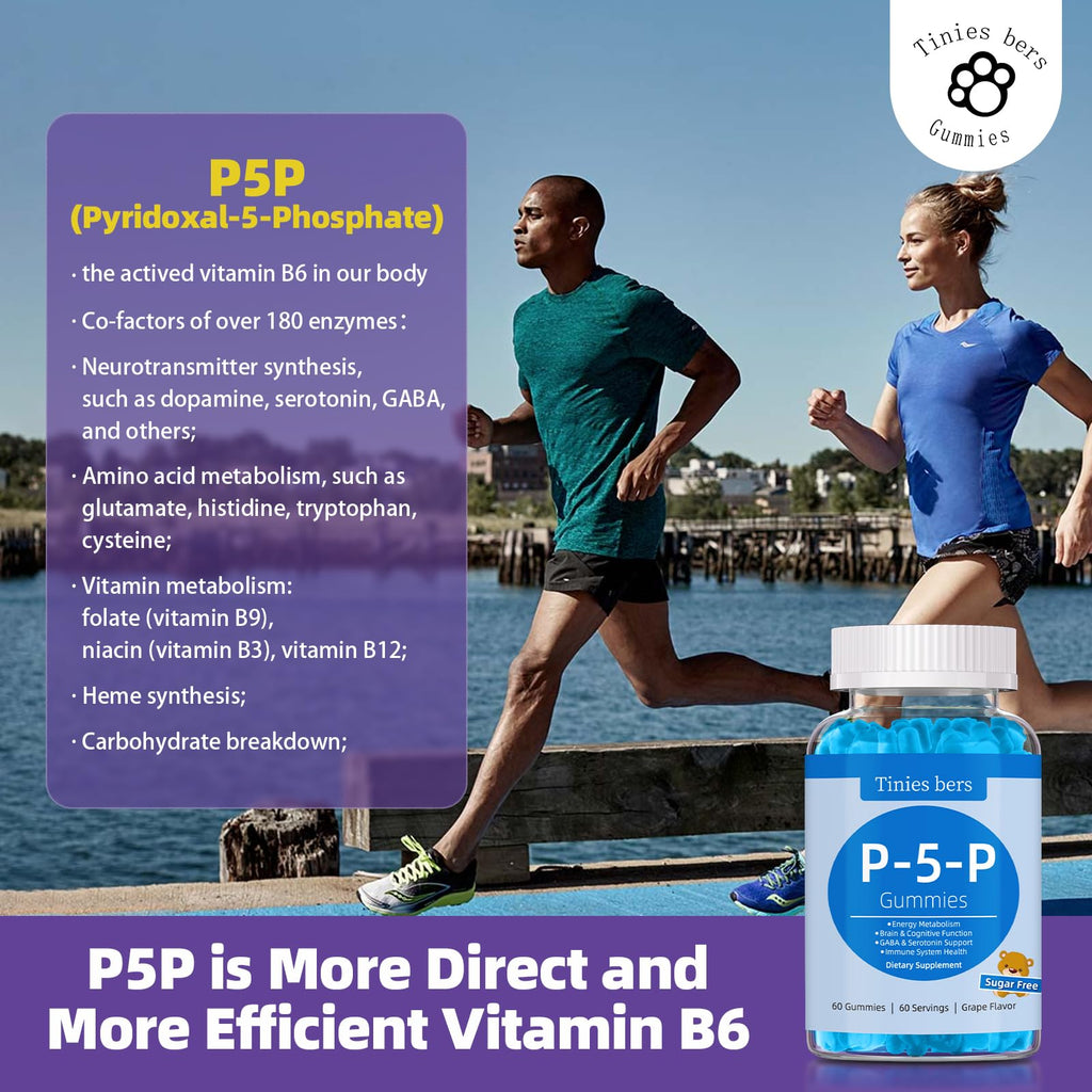 Grape flavored P5P Vitamin B6 gummy supplement packaging