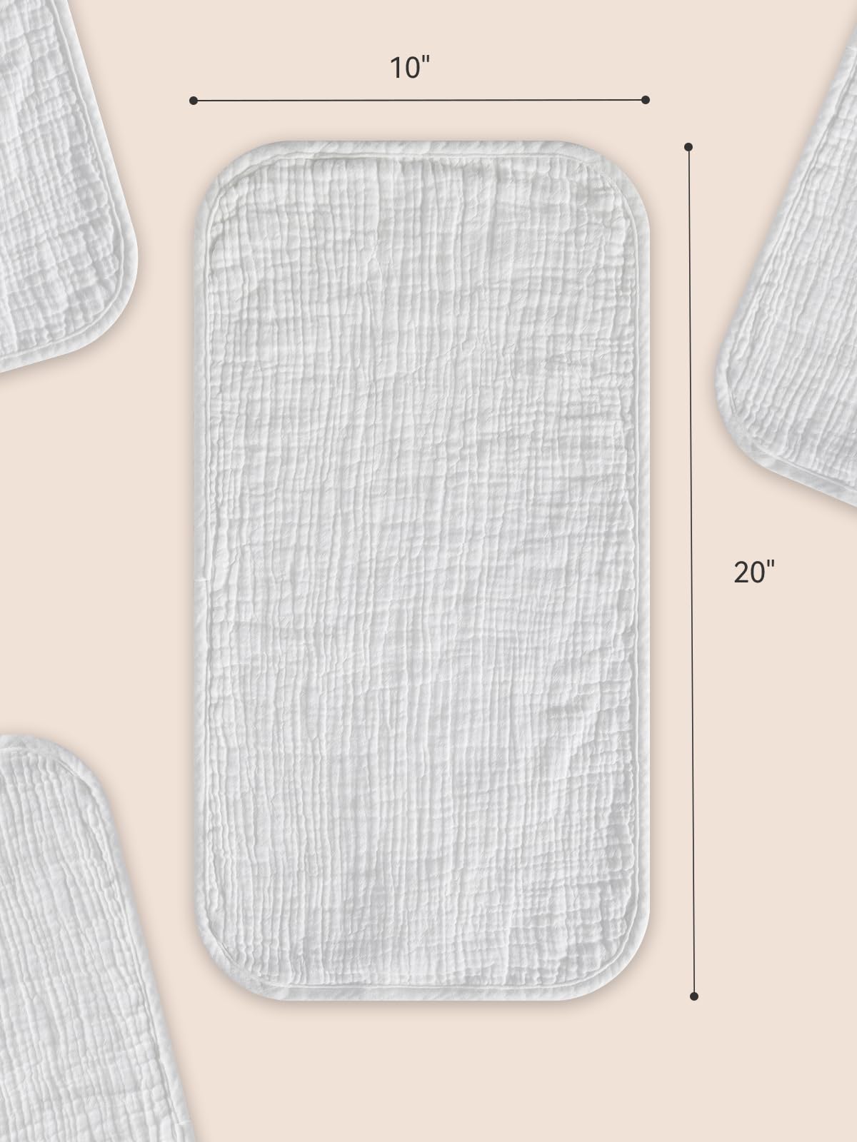 Authentic USA imported TILLYOU soft infant washcloths pack for daily feeding protection