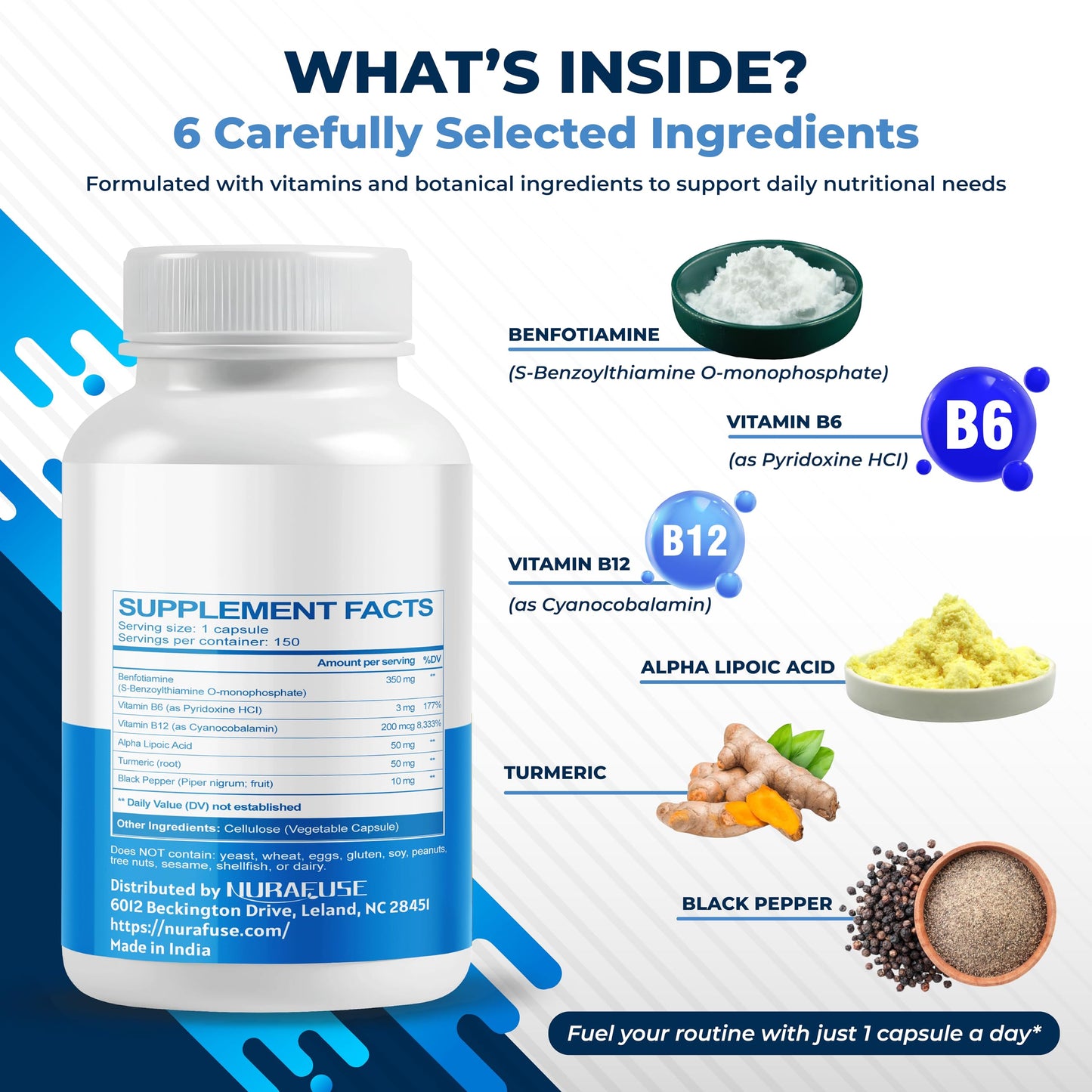 Nurafuse Liposomal Benfotiamine packaging details