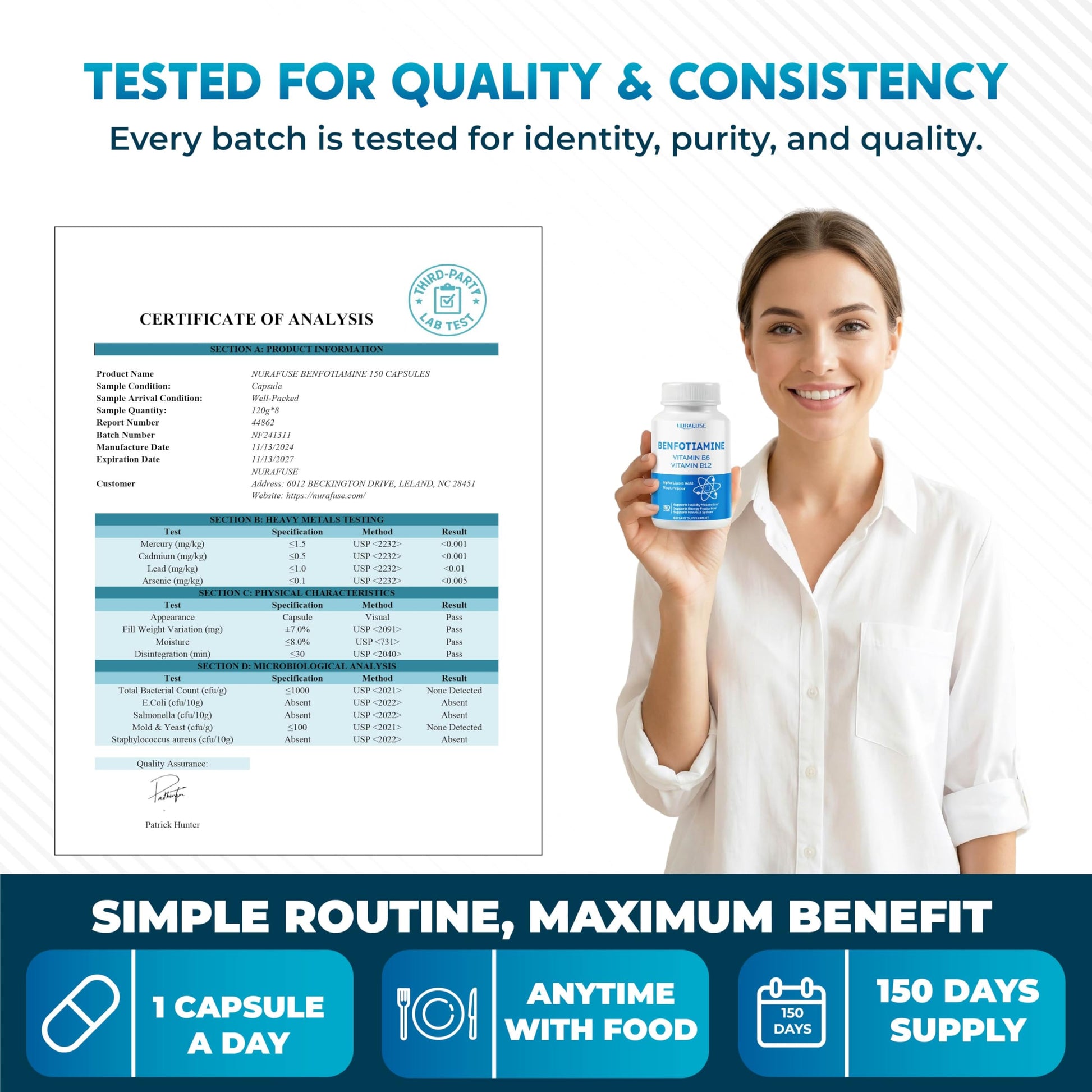 Back view of Nurafuse liposomal supplement bottle