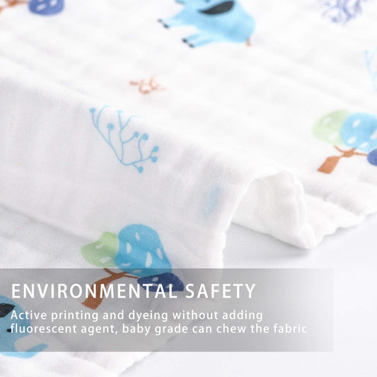 Folded Fook Fish 6-layer cotton burp rags stack